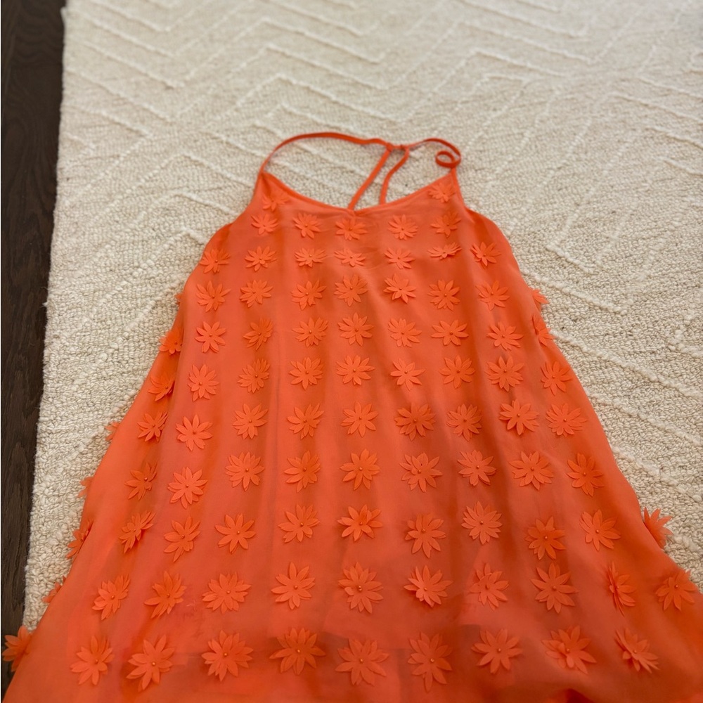 Madeline Orange Daisy Dress